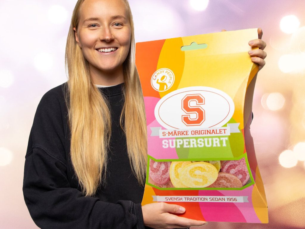 S-märke presentlåda – godis till julklappsspelet